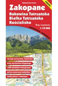 Zakopane, Bukowina, Bia�ka i Ko�cielisko. Mapa foliowana