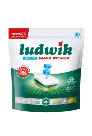 Ludwik All In 1 Tabletki do zmywarek Lemon Maxx Power 80 szt.