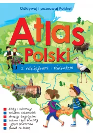 Atlas Polski z naklejkami i plakatem