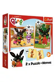 Puzzle 2w1 30+48 el. Bing z przyjacimi + Memos Trefl