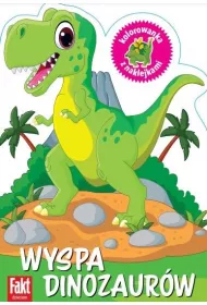 Wyspa dinozaur�w. Kolorowanka z naklejkami