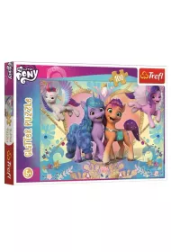 Puzzle 100 el. Glitter. Brokatowe Kucyki My Little Pony Trefl