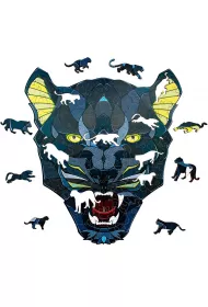 Drewniane Puzzle 2D - Uk�adanka Pantera Nice-idea.pl