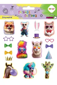 Tatua�e zmywalne Animals Funny HAPPY COLOR
