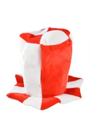 Arpex Czapka kibica cylinder bia�o-czerwona