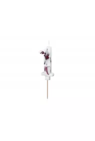 PartyDeco �wieczka 1 bia�a z p�atkami 8cm