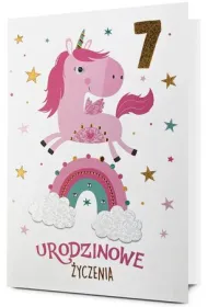 Pan Dragon Karnet B6 7 Urodziny, jednoro�ec HM200-3132
