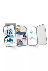 Kukartka Karnet PM-389 Urodziny 18  cyfry, roczniki  2025
