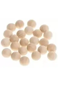 Brewis Drewniane kulki bez otworu naturalne 14mm 25 szt.