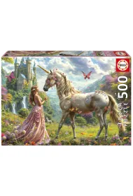 Puzzle 500 el. Wr�ka, jednoro�ec i motyl Educa