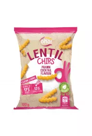 Oho! Chipsy z czerwonej soczewicy o smaku koktajlowych krewetek 100 g