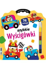 Szybkie wy�cig�wki. Kolorowanka z kredk�