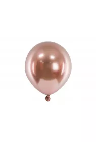 PartyDeco Balony Glossy r�owe z�oto 12cm