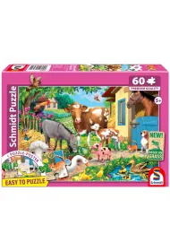 Puzzle PQ 60 el. Zwierz�ta na farmie Schmidt