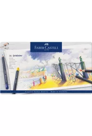 Faber-Castell Kredki o��wkowe Goldfaber opakowanie metalowe 36 szt.