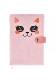 Starpak Notes pluszowy zamykany A5 Cat