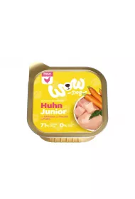 Wow Junior Huhn - kurczak z marchewk i pokrzyw dla szczenit 150 g