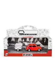 Fiat 126p + przyczepa Niewiad�w Kr�tka czerwony Daffi