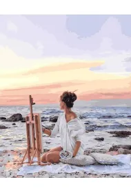 Twoje Hobby Malowanie po numerach - �wit na wybrze�u 40x50cm