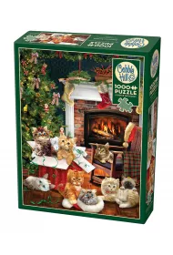 Puzzle 1000 witeczne kocita G3 Cobble Hill