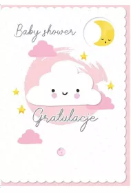 Kukartka Karnet B6 DK-836 Baby shower r�owy