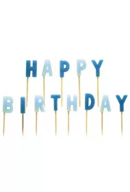 Amscan Zestaw �wieczek "happy birthday" niebieskie