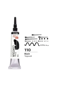 Rosa Farba akrylowa konturowa universal black 20ml