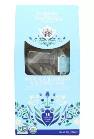 English Tea Shop Organic Herbata biaa z dzikim bzem i borwk piramidki 15 x 2 g Bio