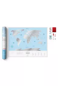Mapa zdrapka - Travel Map Silver World