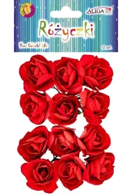 Aliga R�yczki na drucikach czerwone 7cm 12 szt