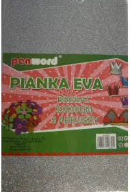 Penword Pianka brokatowa 20x30 cm, 5 arkuszy srebrna