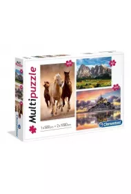 Puzzle 500 + 2x1000 el. Mix Clementoni