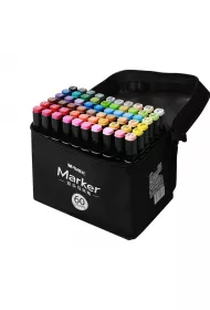 M&G Marker artystyczny alkoholowy, dwustronny, 3,2 mm; 6,2 mm, zestaw 60 kolor�w 60 szt.