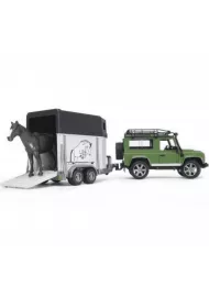 Land Rover z przyczep� dla konia i figurk� konia