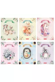 Herlitz Zeszyt A5 Fairy animals dwie linie 16 kartek 10 szt.