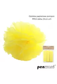 Penword Ozdoba papierowa pompon ��ta 25cm