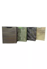incood. Torba prezentowa 26x32 pasy, granat, ziele� mix