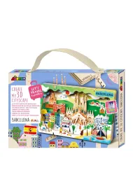 Puzzle drewniane 3D - Stw�rz pejza� miejski Barcelona Avenir