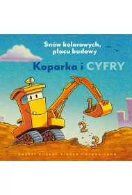 Koparka i cyfry. Snw kolorowych, placu budowy