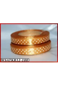 Wst��ka satynowa w kropki 12mm/22mb