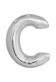 Amscan Balon foliowy litera C srebrna 69,5x86cm