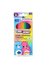 Kredki o��wkowe 12 kolor�w tr�jk�tne Care Bears STARPAK 580595