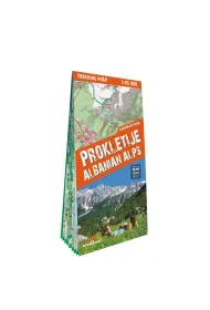 Prokletije Durmitor Albanian & Montenegro Alps trekking map 1:65 000 laminat 2024