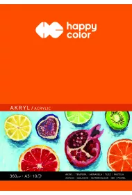 Happy Color Blok do akrylu ART, biay, A3, 360g, 10 arkuszy