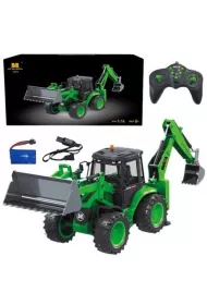 Koparko �adowarka RC 1:14 zielona LeanToys