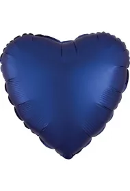 Amscan Balon foliowy Lustre Navy niebieski serce luzem 43cm