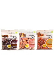 Super Krwka Zestaw Krwki bezmleczne: kakaowe, karmel z sol, toffi 3 x 100 g Bio