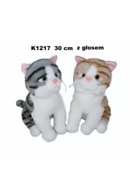 PLUSZAK KOT Z GLOSEM 30CM SIEDZACY KOL SA FOL Sun-Day