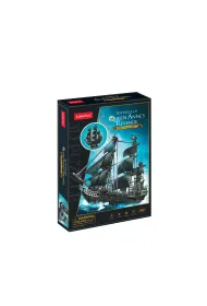 Puzzle 3D 155 el. Okr�t piracki Zamsta Kr�lowej Anny Cubic Fun