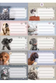 Beniamin Naklejki na zeszyty pasek The Sweet Pets